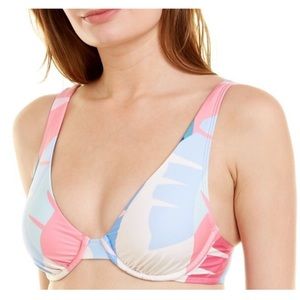 Splendid Mosaic Palm Underwire Bikini Swim Top